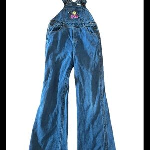 Vintage Girls Size 10/12 Tweety Bird Overalls Y2K 2001 Looney Tunes